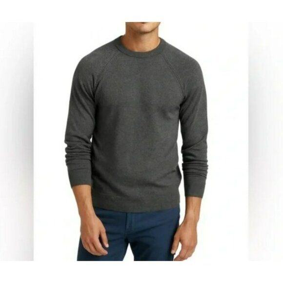 Banana Republic Italian Merino Baruffa Wool Crewneck Sweater Mens Medium Gray - Picture 8 of 8
